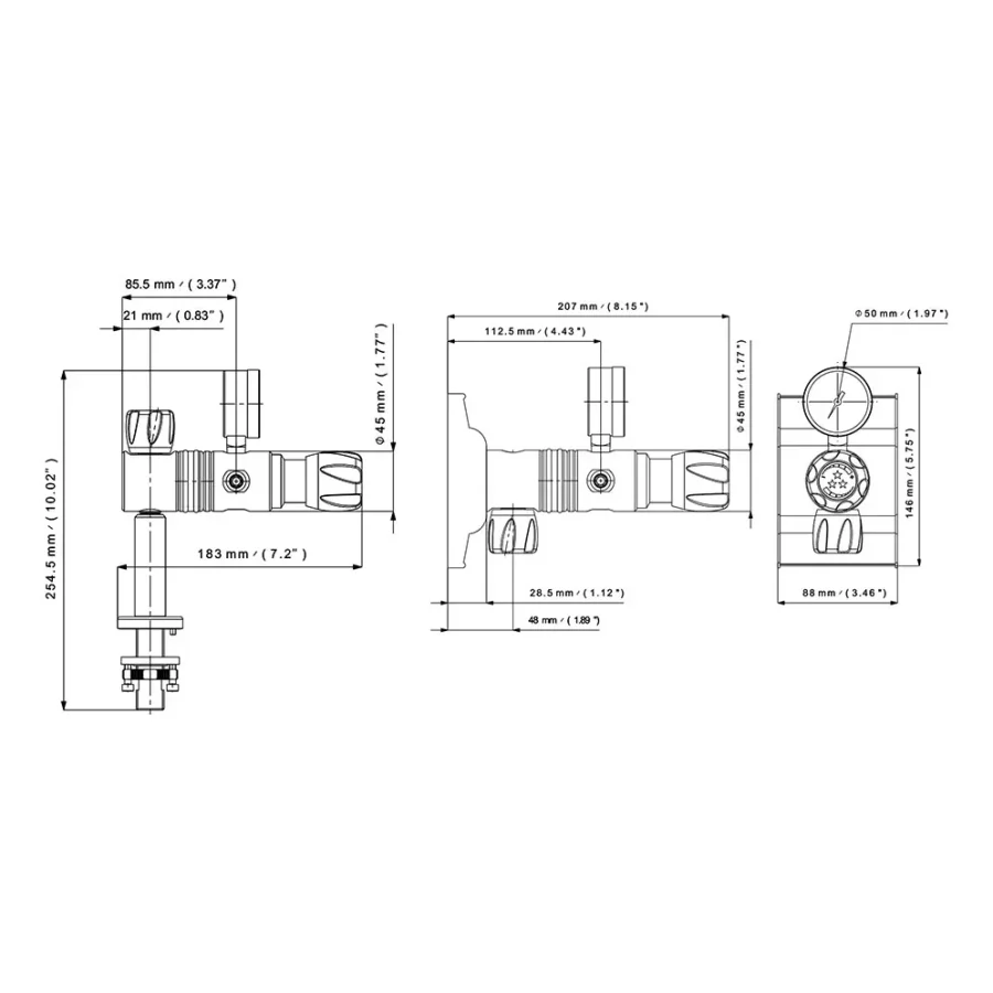 Bellow modular point of use - Labline S22 — 5