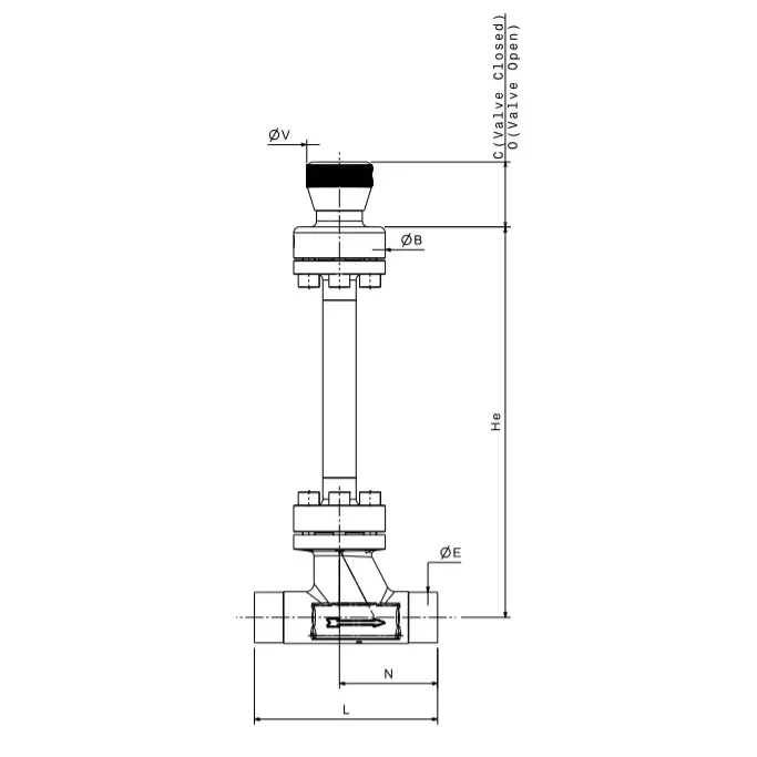 Bellows low to high pressure valve for HP, UHP, cryogenic gases and fluids – K900 — 3