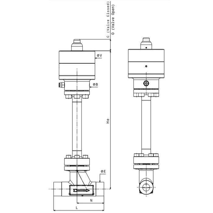 Bellows low to high pressure valve for HP, UHP, cryogenic gases and fluids – K900 — 4