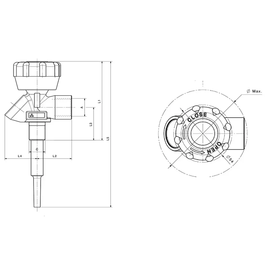 BREATHING AIR VALVES AND OTHER APP. WITH INTEGRATED MANOMETER - C311 — 1