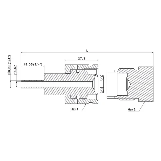 CGA/DISS | 45 SERIES COMPLETE CONNECTORS (Nipple, Nut, Gasket and Blank Plug) — 1