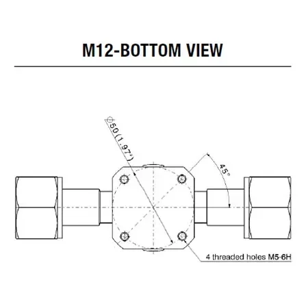 Diaphragm low pressure line valve for HP & UHP gases - M12 — 3