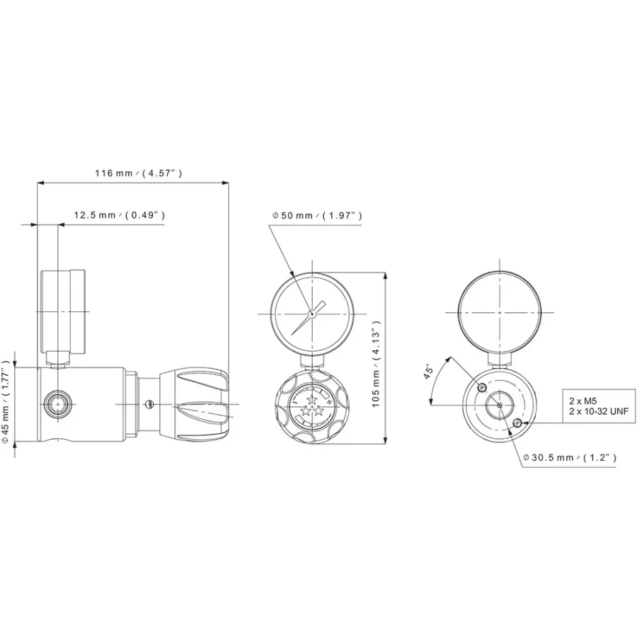 Diaphragm low pressure regulator - S55 — 2