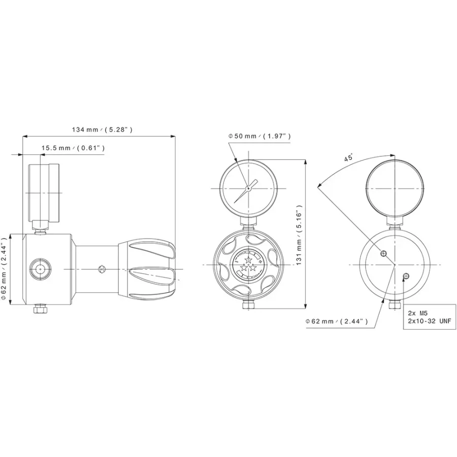 Diaphragm low pressure regulator with balanced valve for high flow - S15 — 2