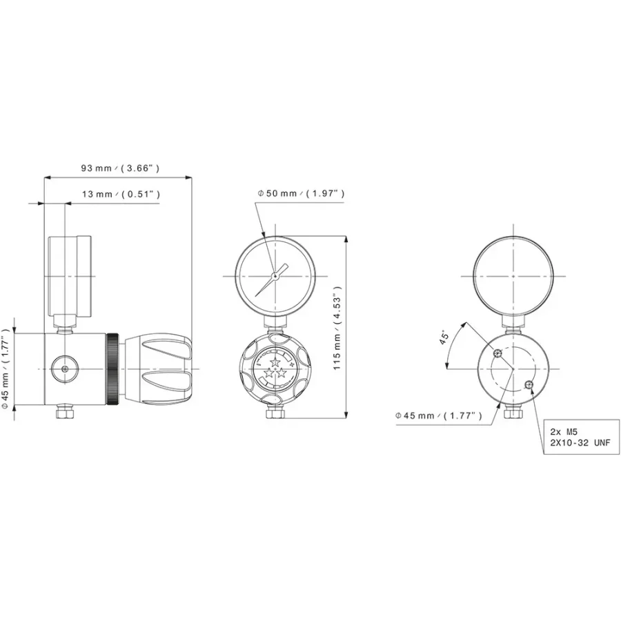 Diaphragm low pressure regulator with balanced valve - S10 — 1