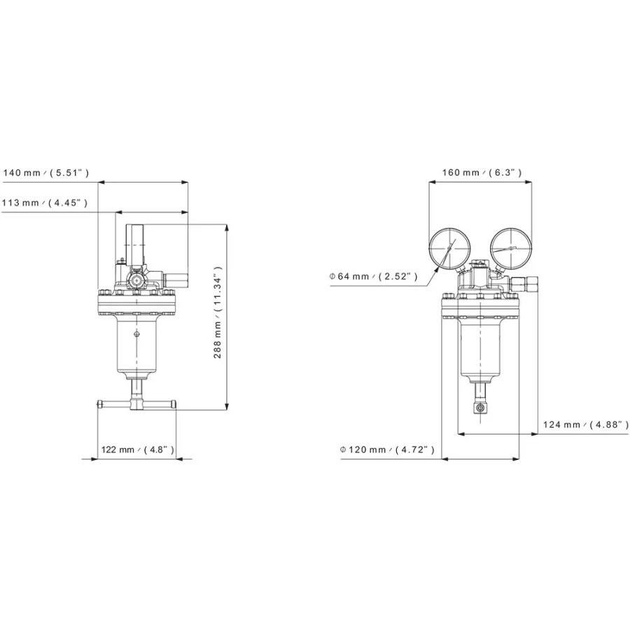Diaphragm single stage high pressure regulator for very high flow - TDG250 — 1