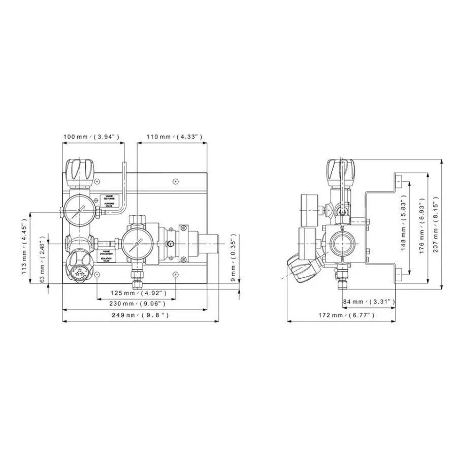 Diaphragm single stage supply board - CM104 — 2