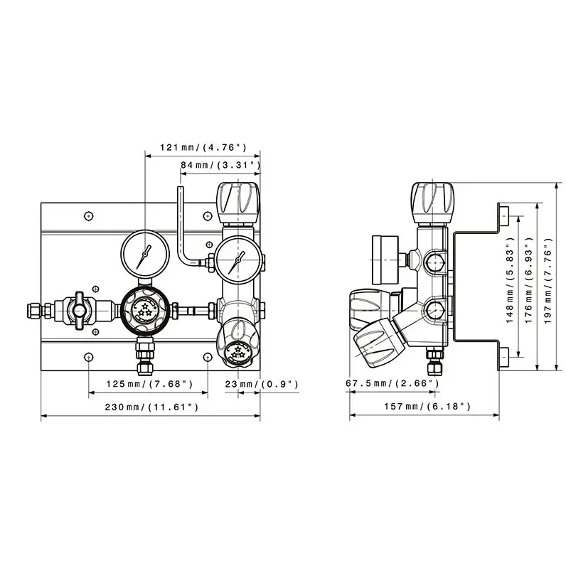 Diaphragm single stage supply board with cartridge - CM280/CM380 — 1