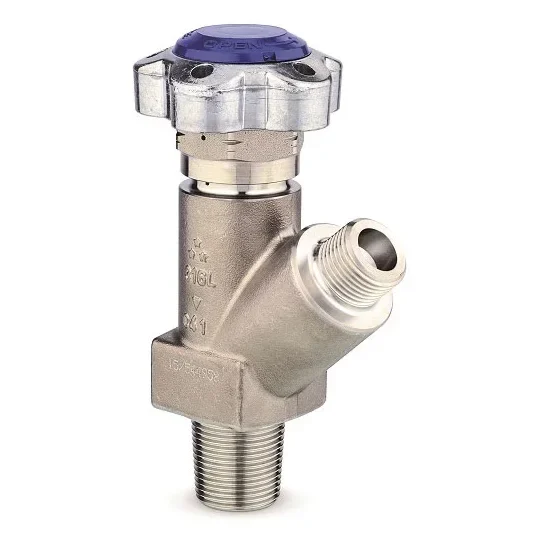 Drum valve, 2-pieces sturdy stem packed type design for corrosive and toxic gases – D154S — üretici ürün görseli