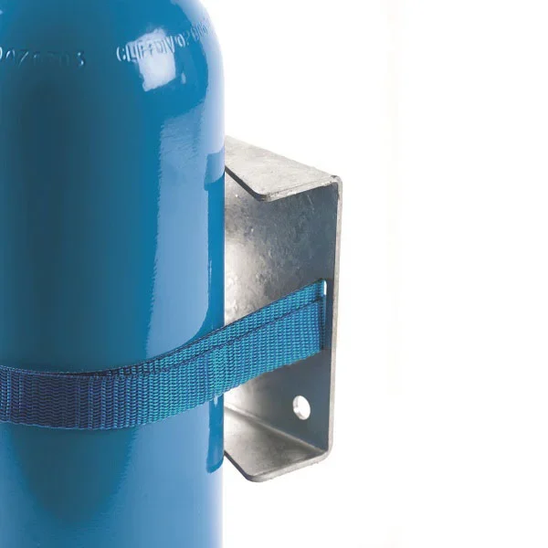 Gas cylinder holder for storage area — 1