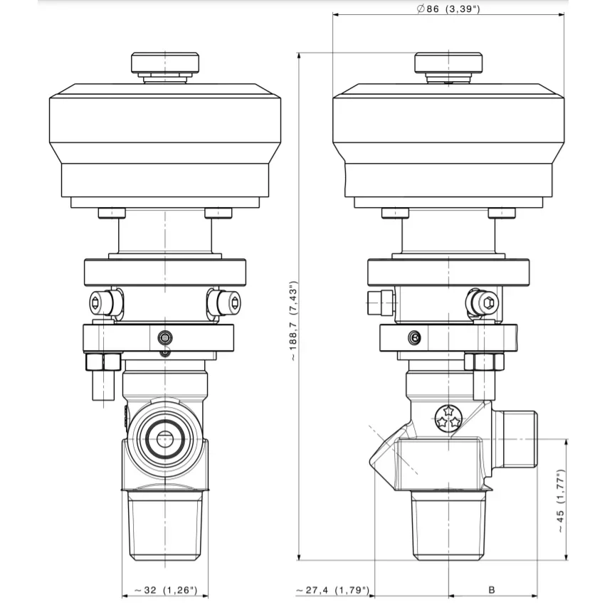 High pressure cylinder valves with pneumatic actuator for corrosive gases – D156S — 1