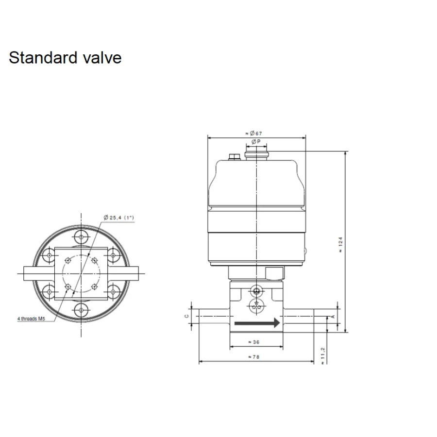 High Pressure line valve for UHP gases with oleo-pneumatic actuator – D689S — 1