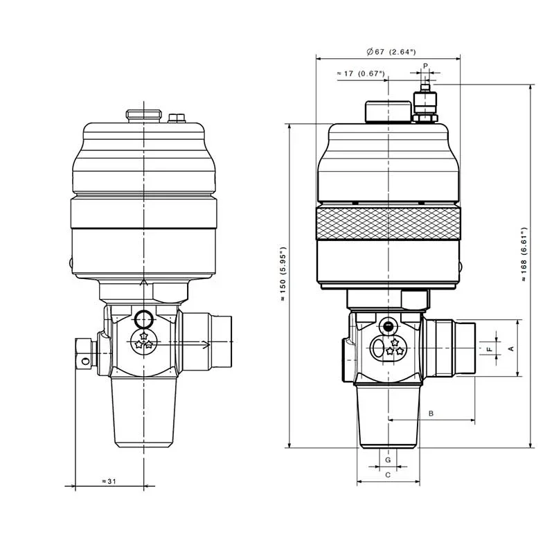 High Pressure, oleo-pneumatic, UHP cylinder valve - D354 — 1