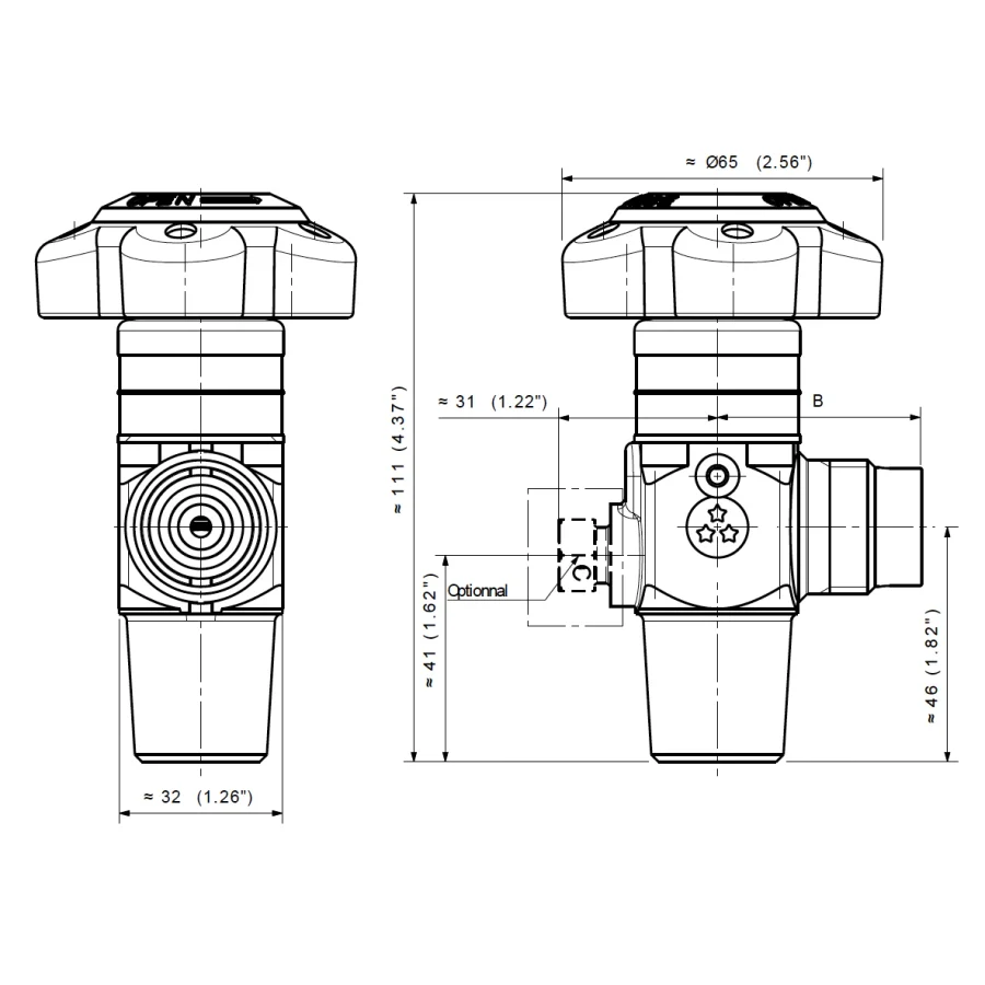 Low pressure & high flow UHP cylinder valve - D337 — 2