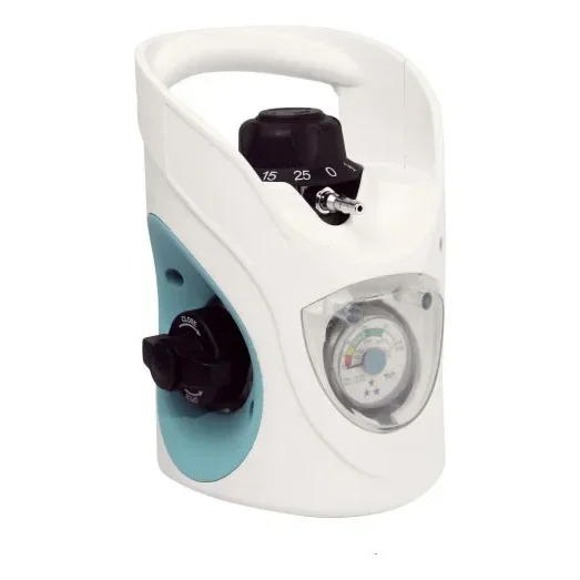 Medical gas cylinder valve with integrated pressure regulator and flow selector - M706 — manufacturer product image