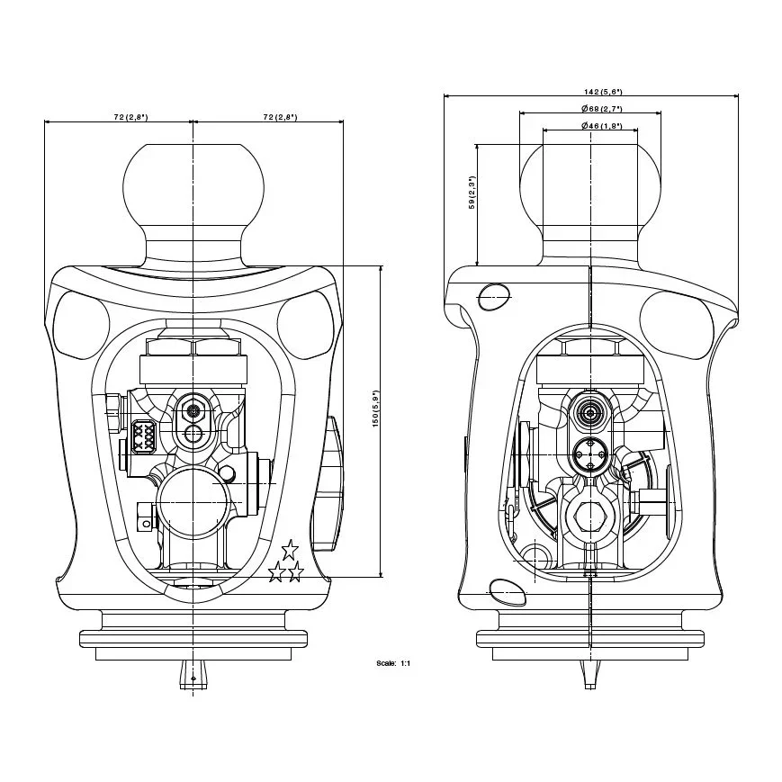 Medical nitric oxide valve with integrated pressure regulator D551 — 1