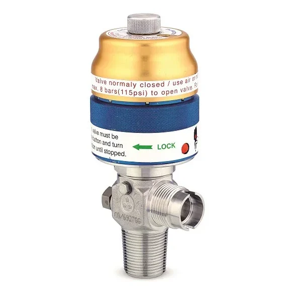 Oleo-pneumatic UHP cylinder valve for highly oxidizing gases – D356 — üretici ürün görseli
