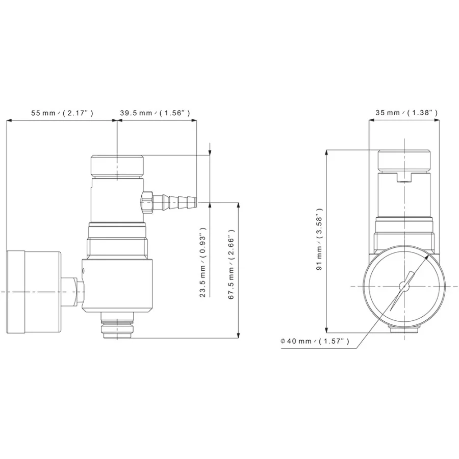 Piston constant flow regulator equipped with 10 positions flow selector - S75 — 1