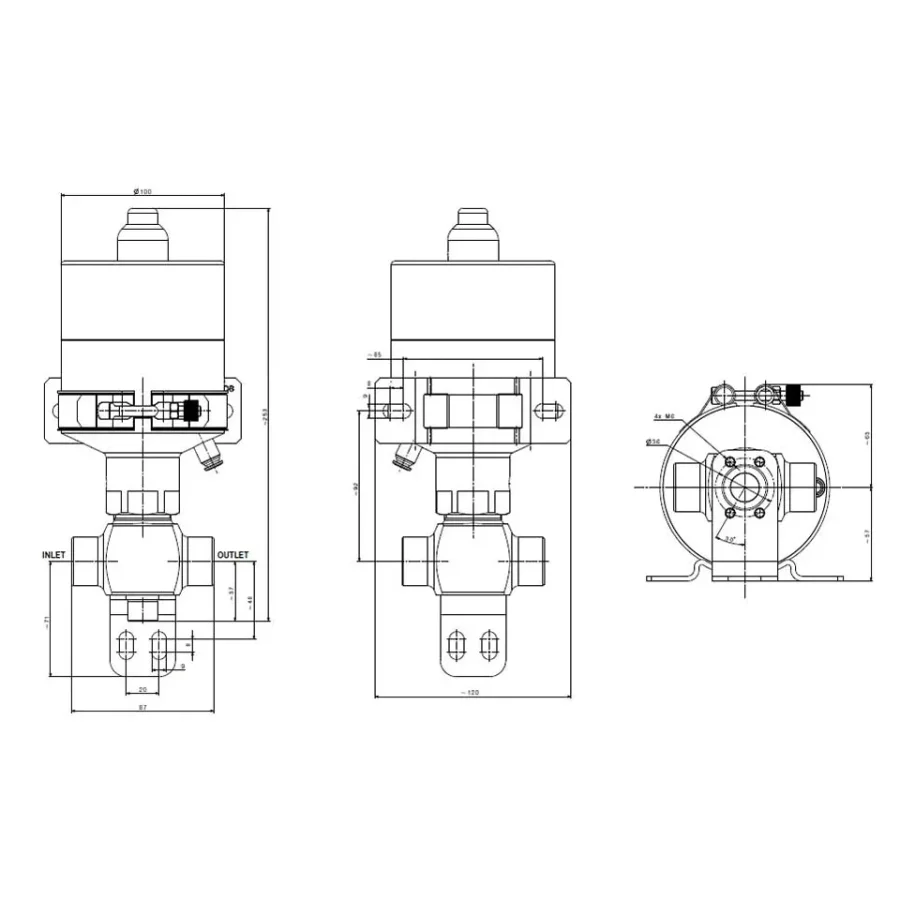 Pneumatic high-pressure bundle valve for hydrogen, helium and other gases - D655 — 1