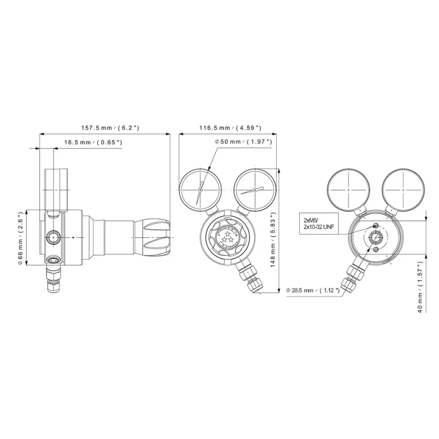 Single stage low pressure regulator - Specyl Serie — 1