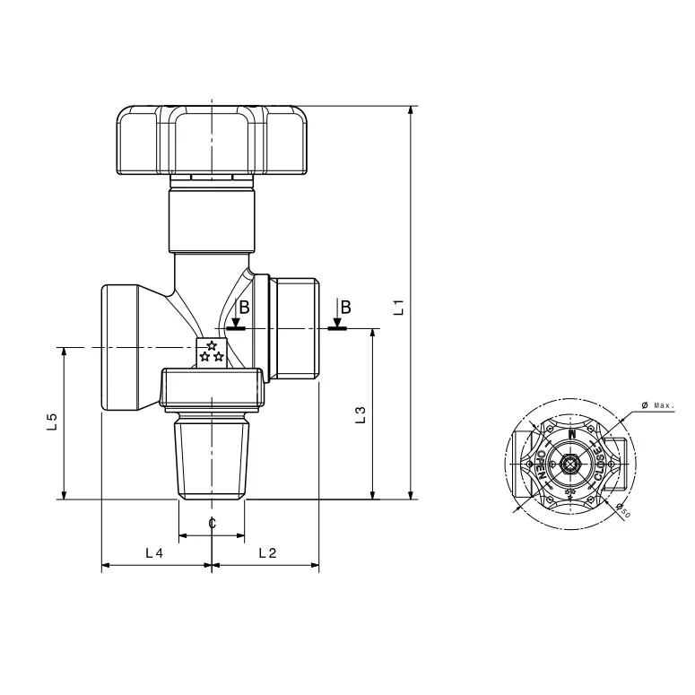 Small cone RPV valves with integrated manometer - C878/C879 — 1