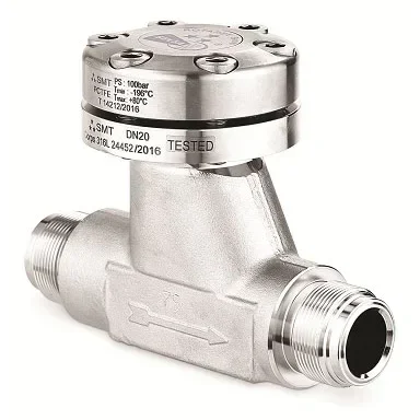Spring type check valve for HP, UHP, cryogenic gases and fluids – CAR(S) — manufacturer product image