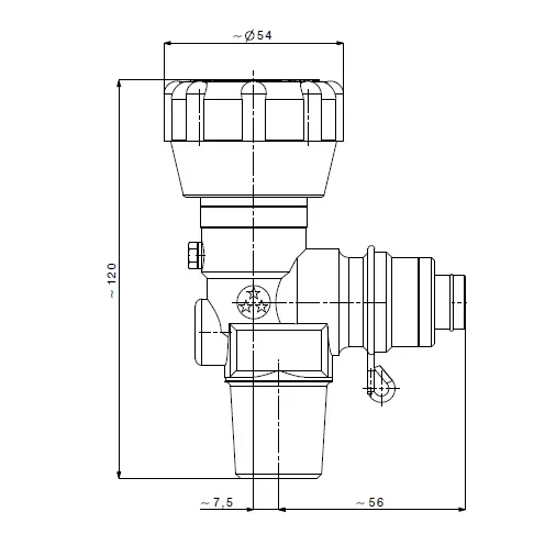 Tied diaphragm valve for NO gas mixtures - D413 — 1