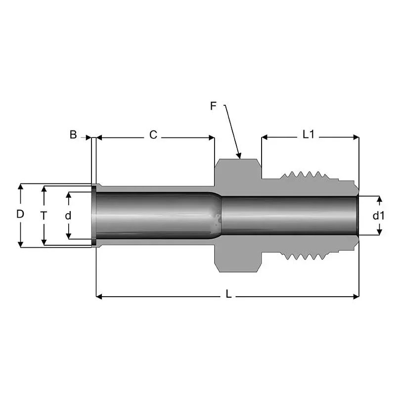 UHP Fitting Automatic Buttweld Body for High Flow Applications - UM-AB HF — 1
