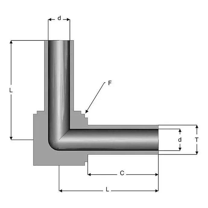 UHP Fitting Automatic Buttweld Elbow Without Shoulder - E-ABW — 1