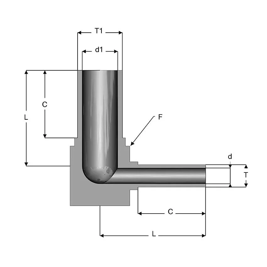 UHP Fitting Automatic Buttweld Reducing Elbow Without Shoulder - RE-ABW — 1