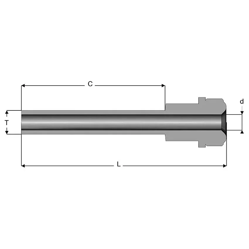 UHP Fitting Automatic Tube Weld Short Female Gland - EMC-AB — 1