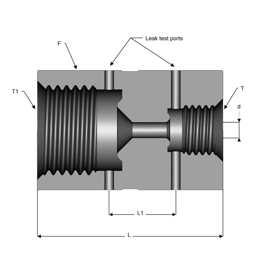 UHP Fitting Double Female Reducing Union - DFRU — 1