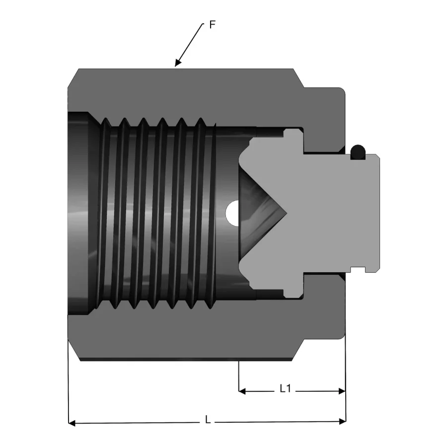 UHP Fitting Female Cap - EBF — 1