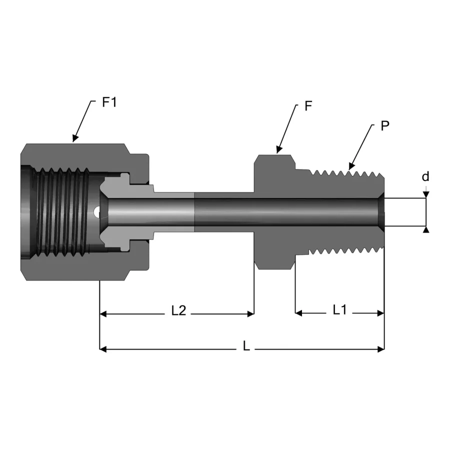 UHP Fitting Female Connector - UF-NPT — 1