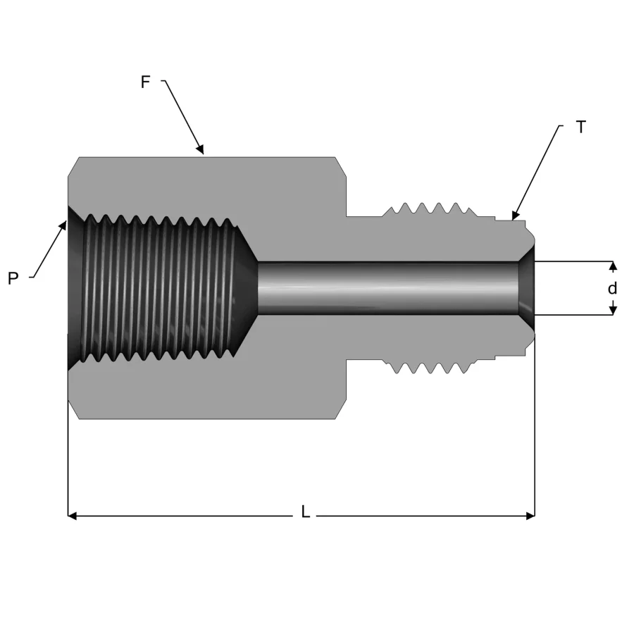 UHP Fitting Female Connector - UM-NPTF — 1