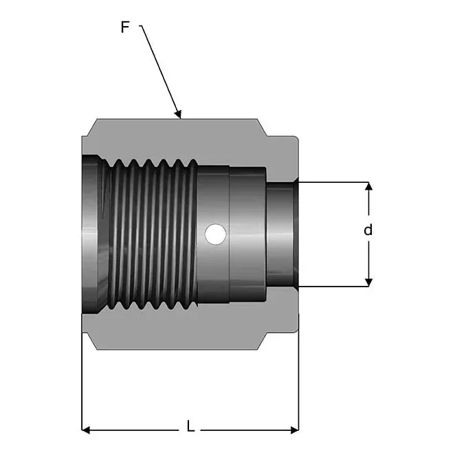 UHP Fitting Female Nut for High Flow Applications - FN-HF — 1