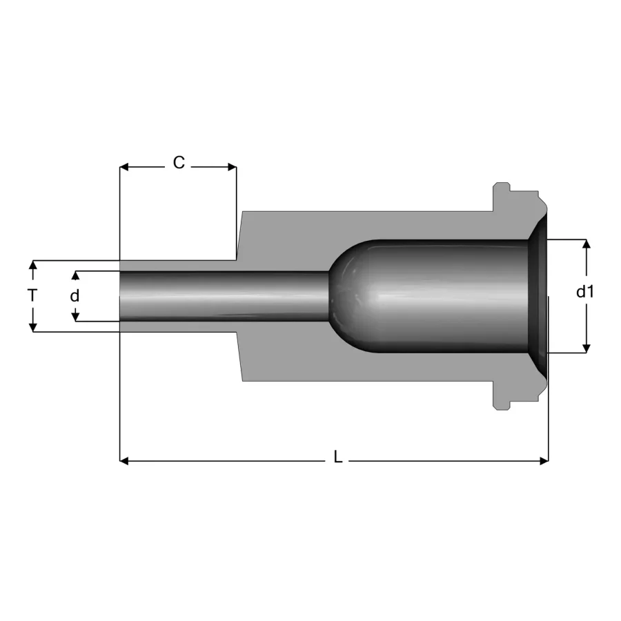 UHP Fitting Male Weld Gland - EM — 1