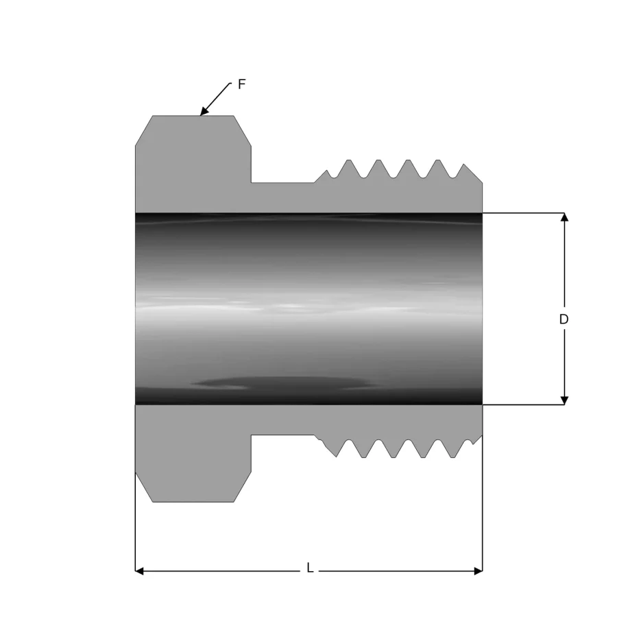 UHP Fitting Short Male Nut - SMN — 1