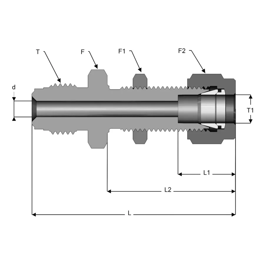 UHP Fitting Tube Fitting Bulkhead Connector - BU-DB — 1