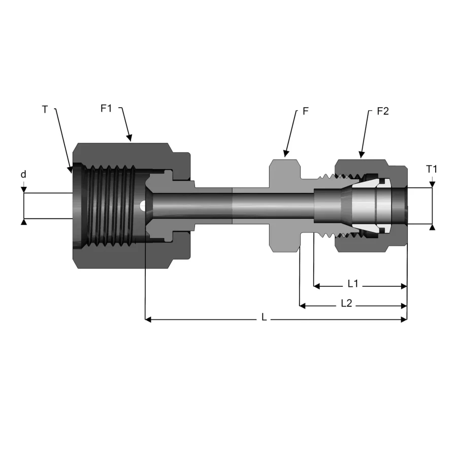 UHP Fitting Tube Fitting Female Connector - UF-DB — 1