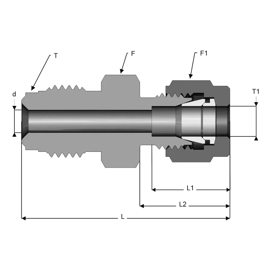 UHP Fitting Tube Fitting Male Connector - UM-DB — 1