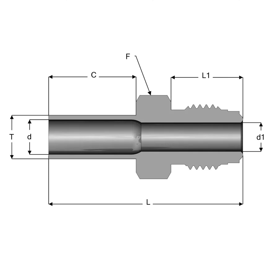 UHP Fittings Automatic Buttweld Body for High Flow Applications - UM-ABW HF — 1