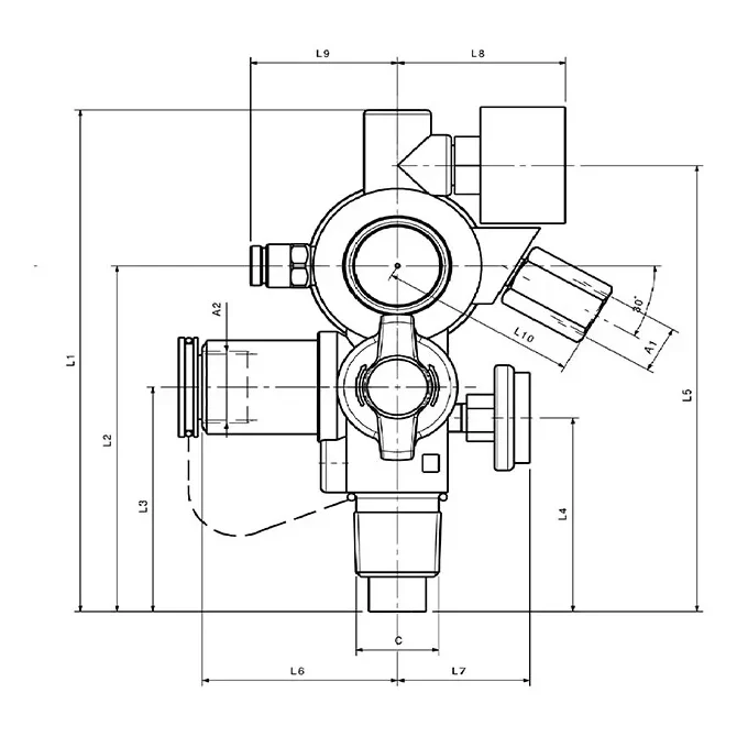 VALVE WITH INTEGRATED PRESSURE REGULATOR - C805/C806/C807 — 1